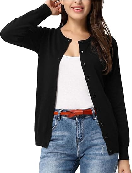 GRACE KARIN Knit Cardigan Sweaters for Women, Lightweight