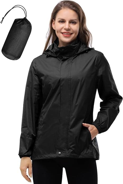 33,000ft Women's Rain Jacket, Waterproof Packable