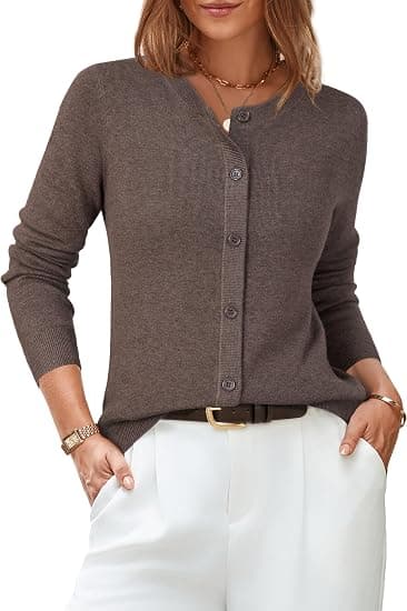 Arach&Cloz Women's Wool Blend Cardigan Sweaters