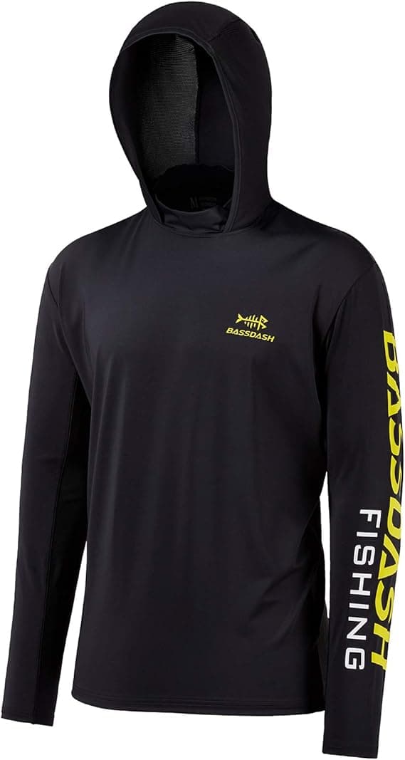 BASSDASH Men's UPF 50+ Long Sleeve Performance Fishing Hoodie