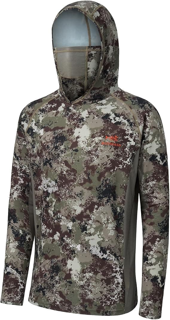 BASSDASH Men's UPF 50+ Camo Hunting Fishing Hoodie